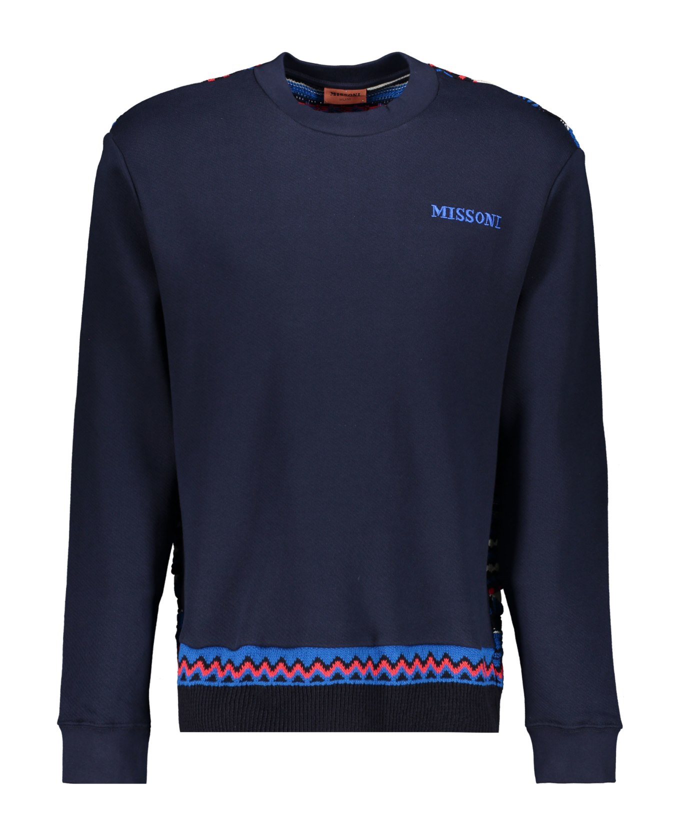 Missoni Cotton Crew-neck Sweatshirt - blue