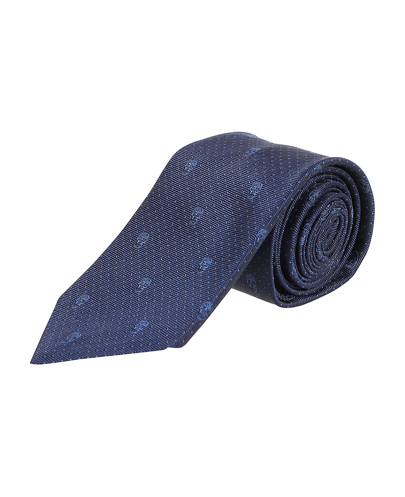 Alexander McQueen Tie Skull Polka Dots - Navy Indigo