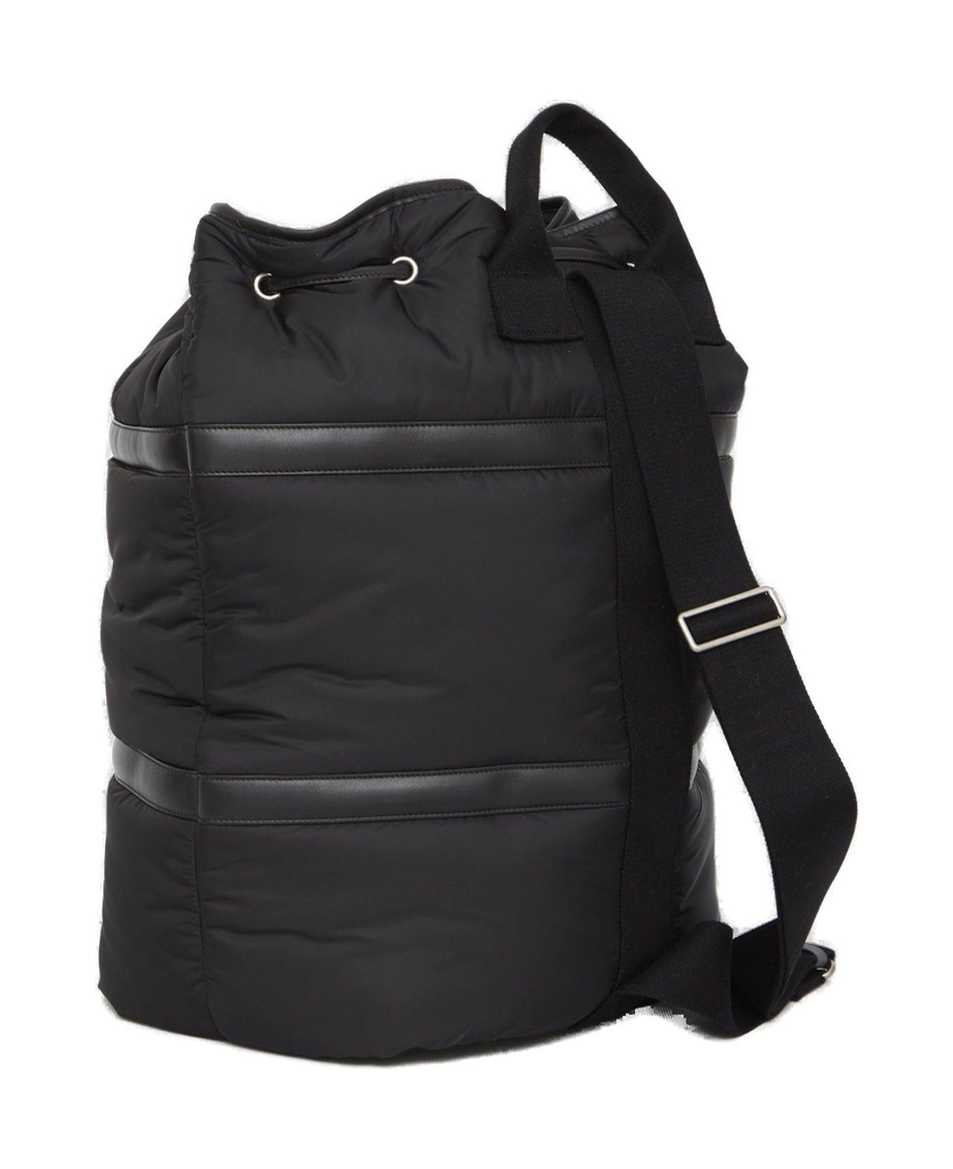 Saint Laurent Rive Gauche Drawstring Backpack - Black