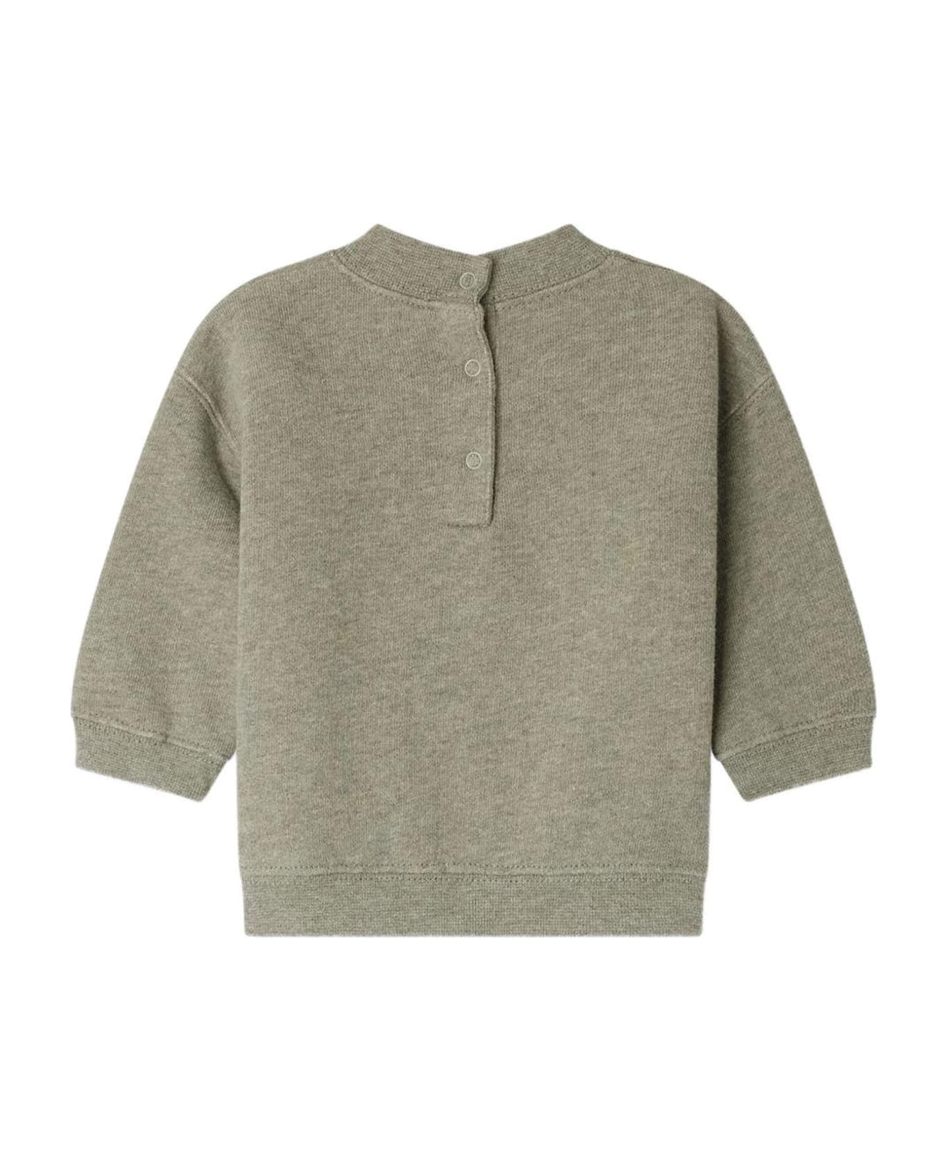 Bonpoint Grey Sweatshirt For Baby Boy With Logo - Grey