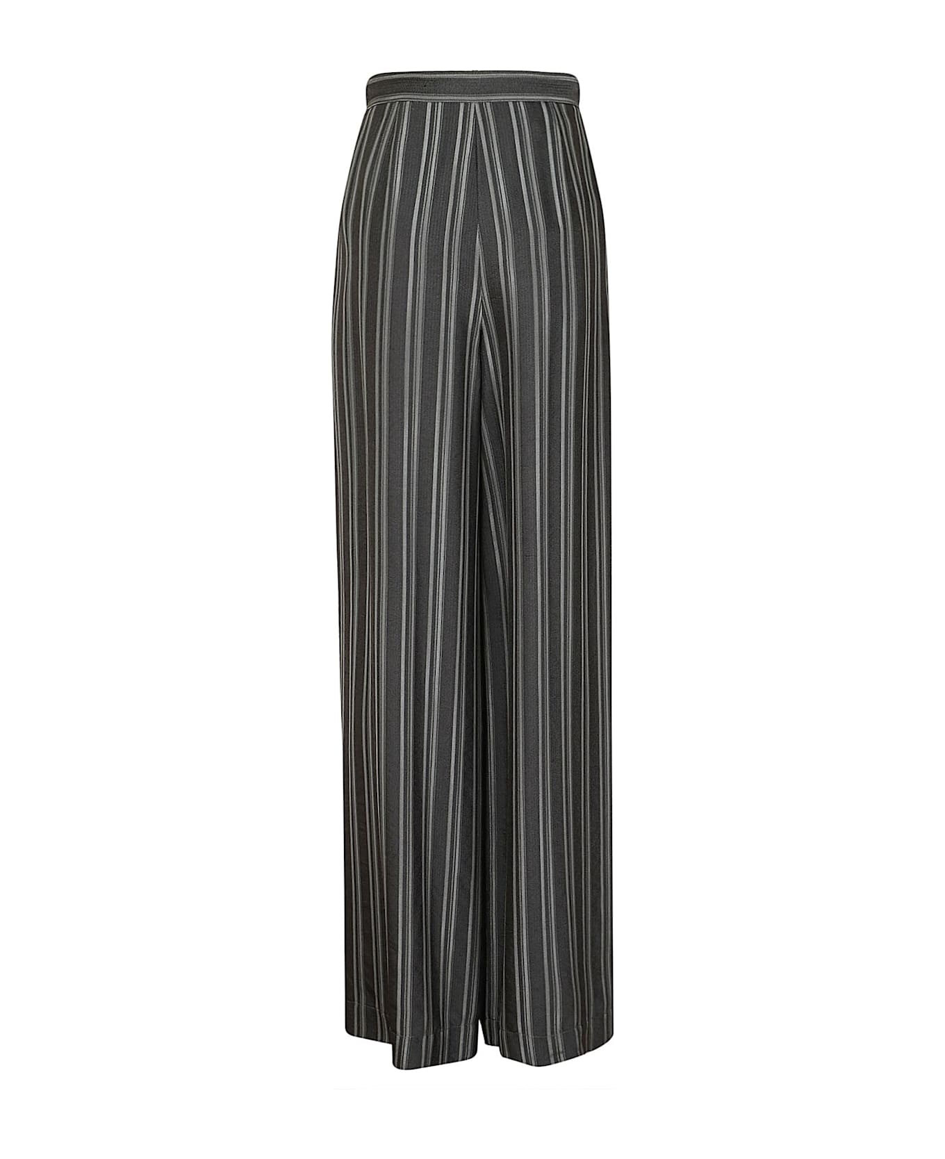 Alberta Ferretti Striped Pleated Trousers - Grigio