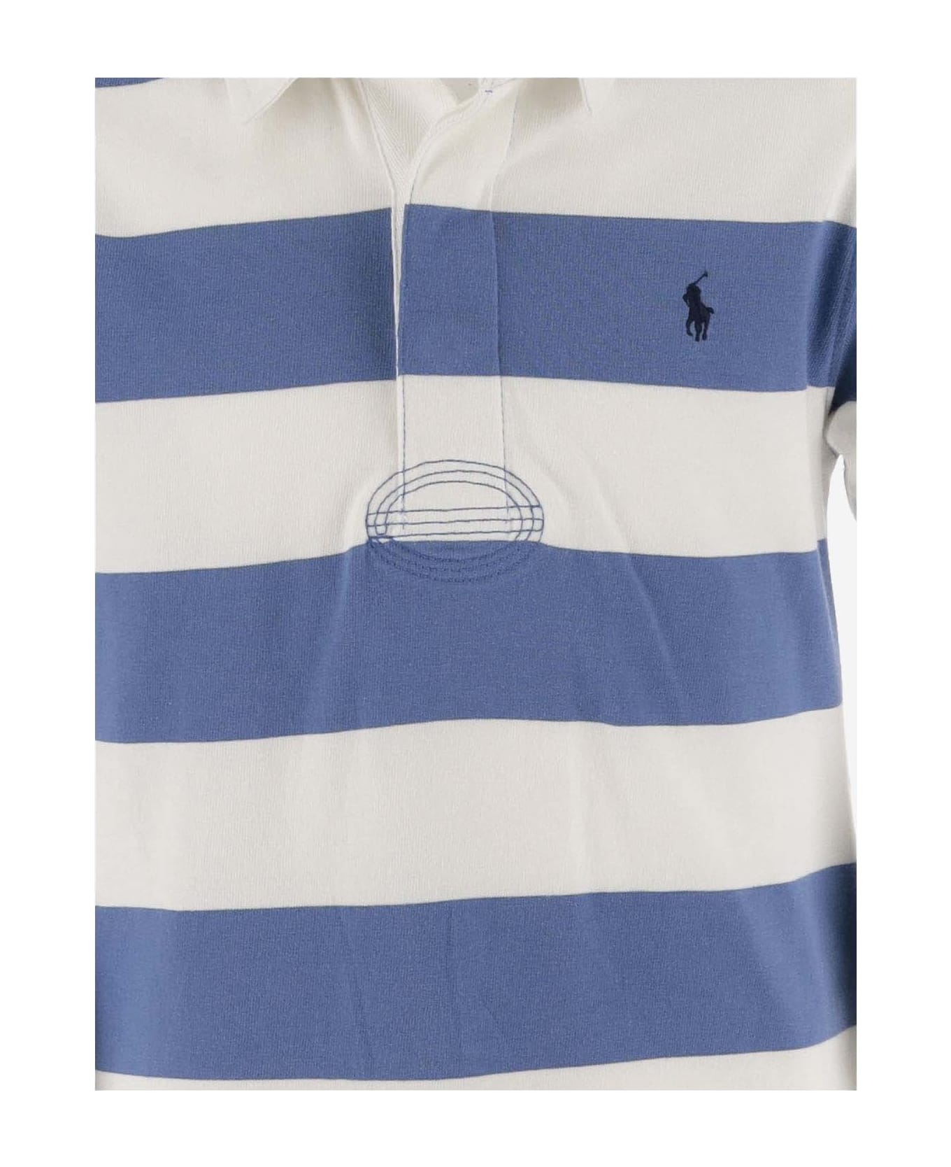 Polo Ralph Lauren Cotton Polo Shirt With Logo And Striped Pattern - Red