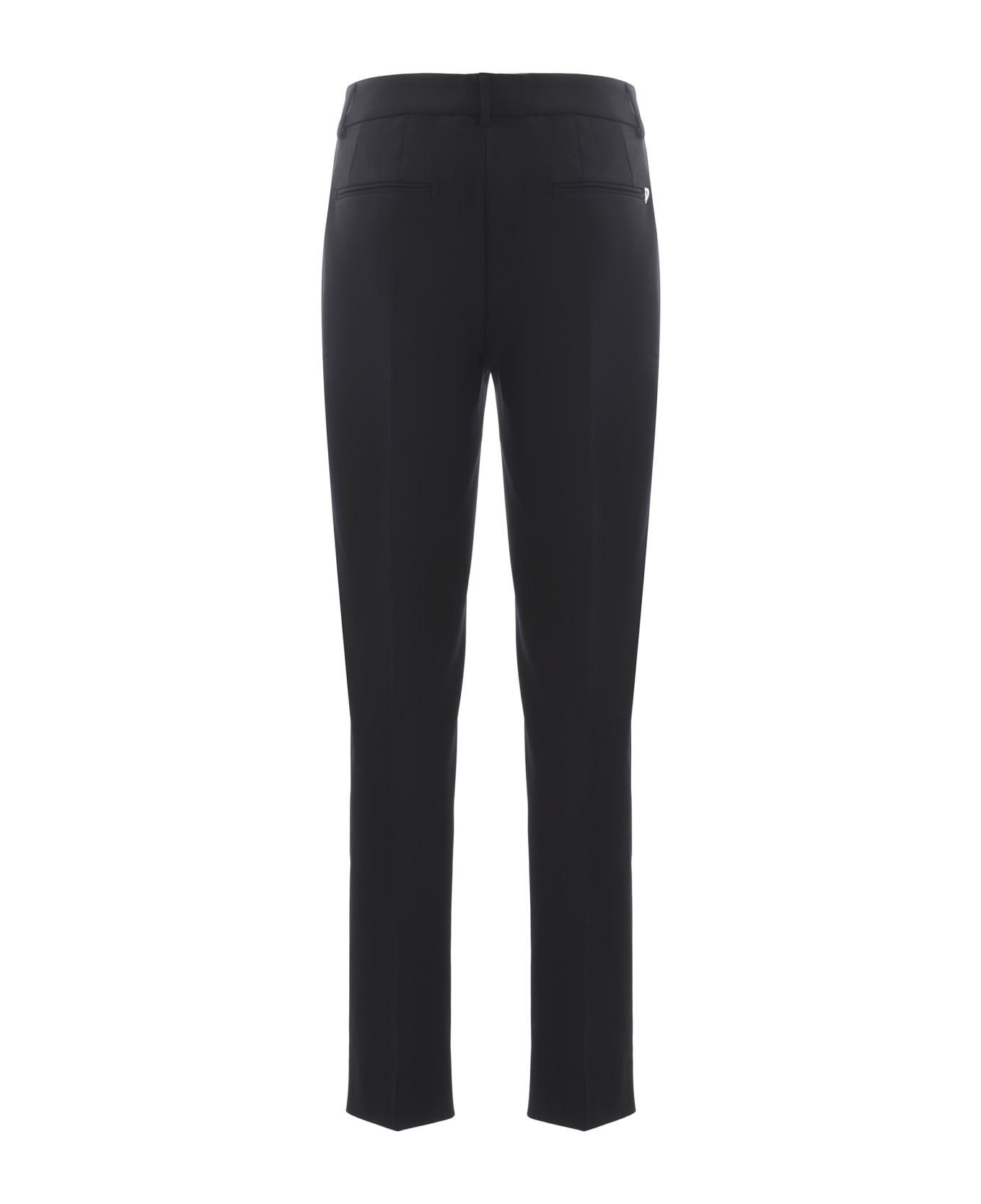 Dondup Trousers Dondup "meli 30inches" In Virgin Wool Blend - Nero