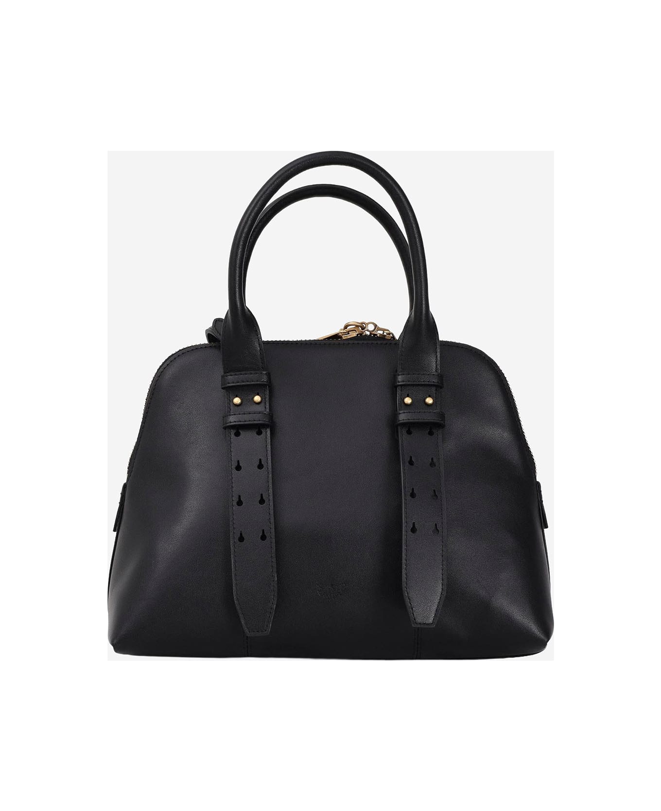 Pinko Medium Escape Leather Handbag - Black