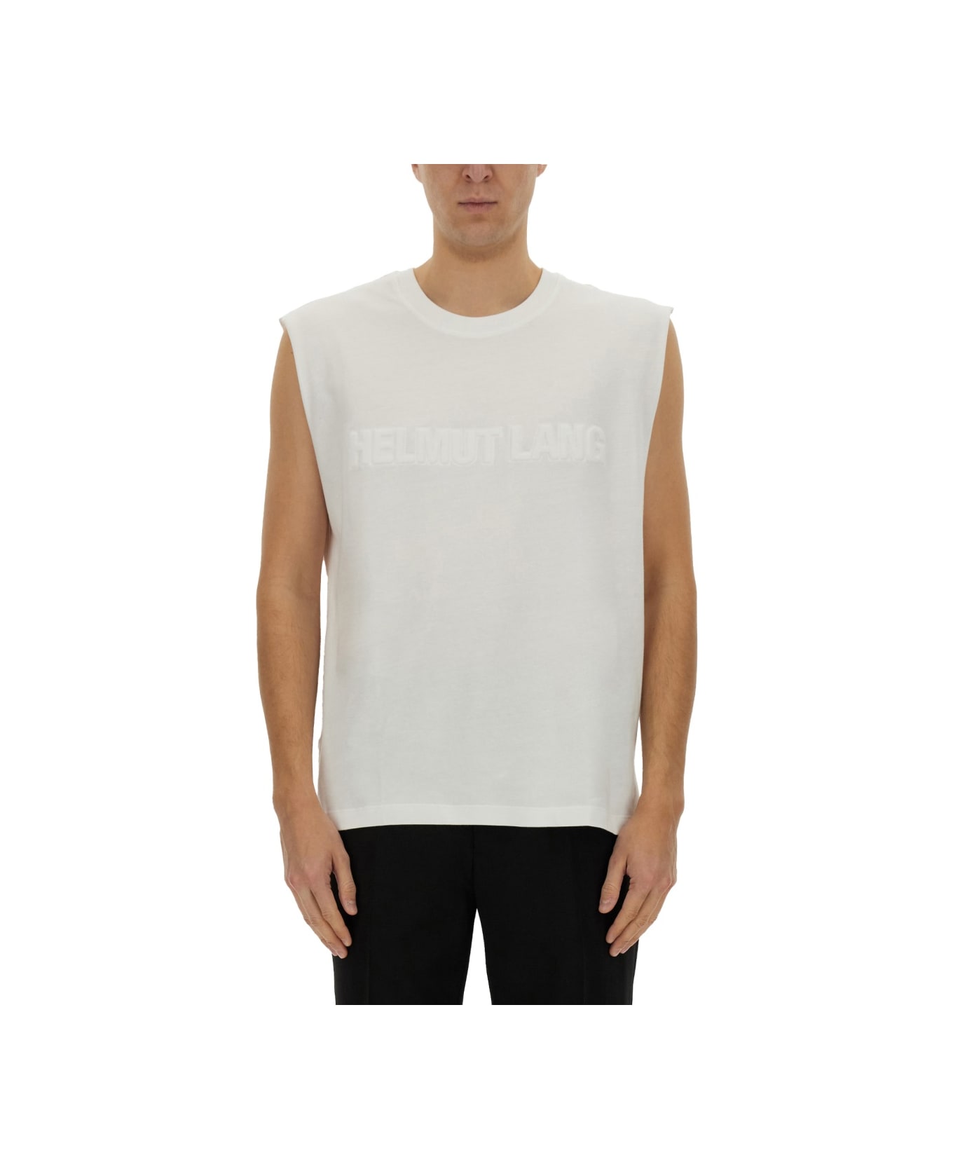 Helmut Lang Embossed Logo Tank Top - J Optic White