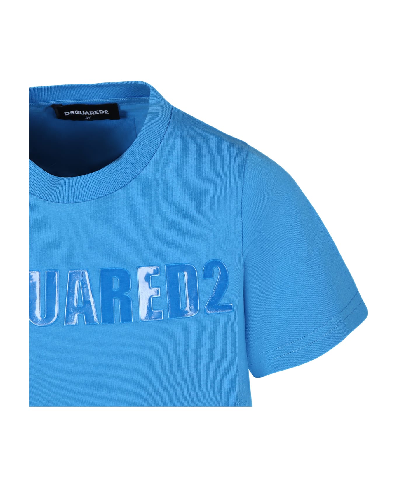 Dsquared2 Sky Blue T-shirt For Boy With Logo - Light Blue Tシャツ＆ポロシャツ