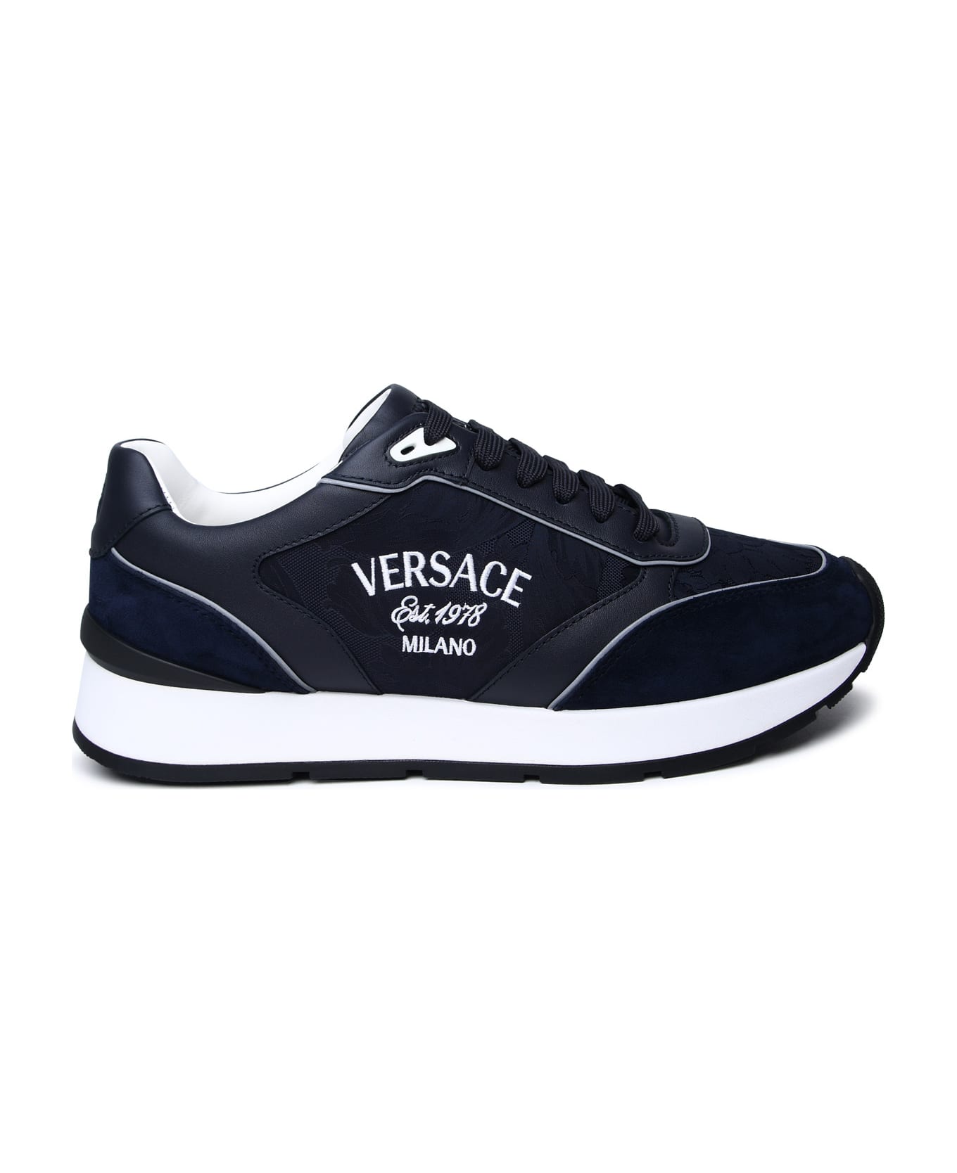 Versace Suede Blend Sneakers - Blue スニーカー