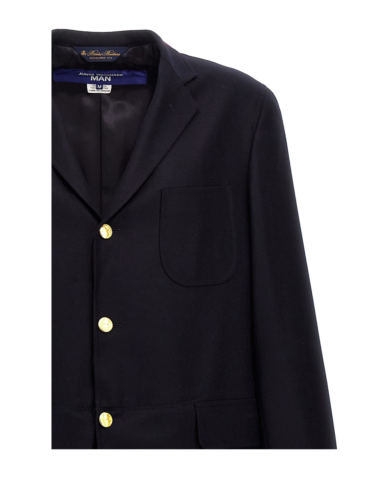 Junya Watanabe Two-material Single-breasted Coat - Multicolor