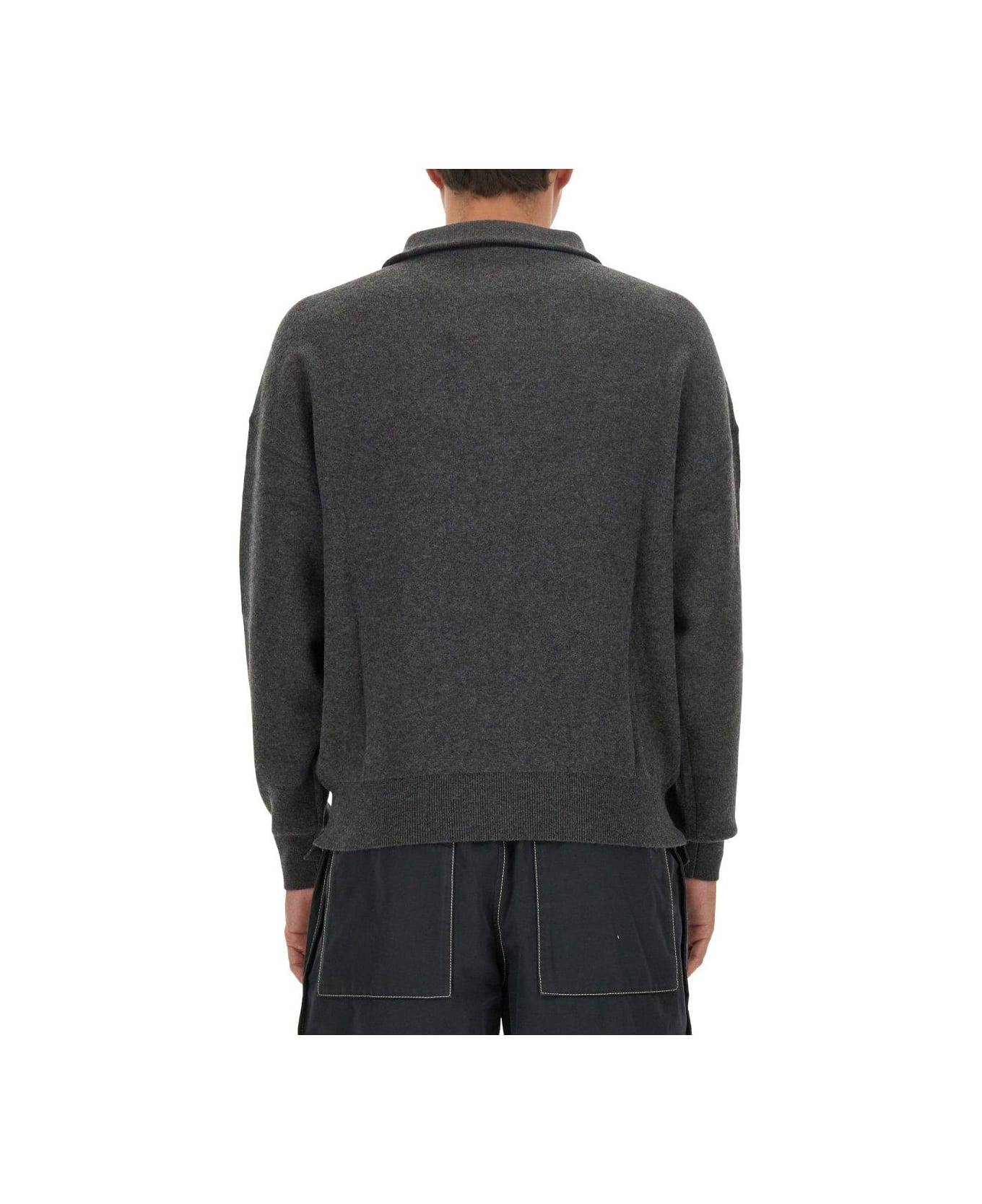 Isabel Marant High-neck Zipped Knitted Cardigan - An Anthracite ニットウェア
