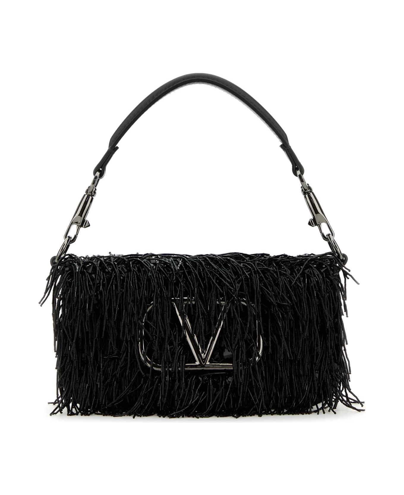 Valentino Garavani Embellished Satin Small Locã² Handbag - JETNERO