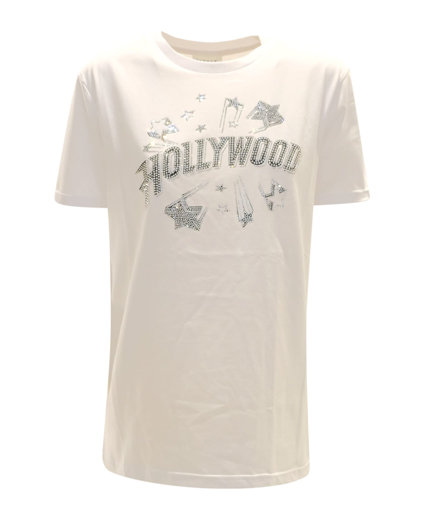 Parosh 802 Colly White Cotton T-shirt - WHITE