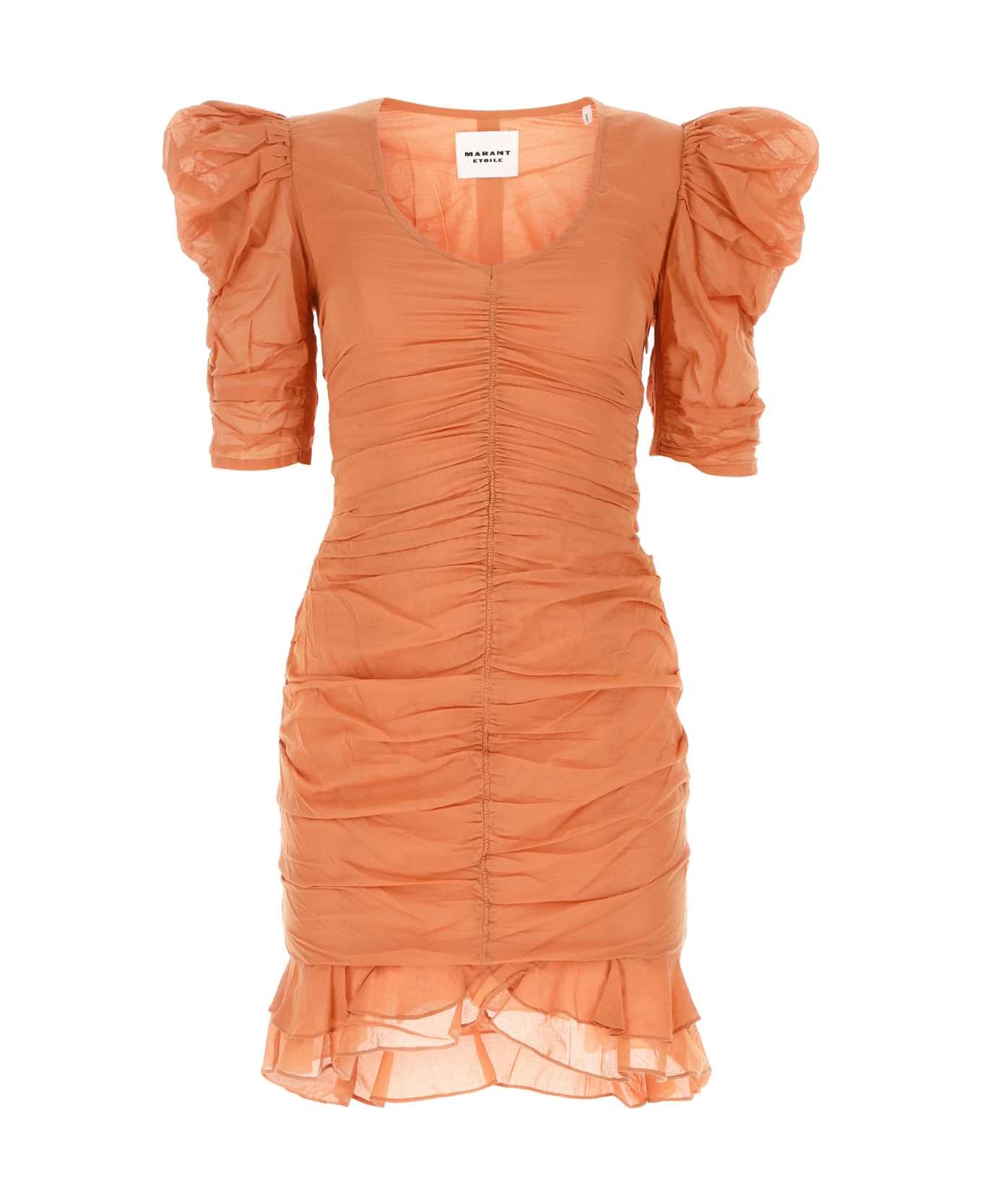 Marant Étoile Copper Cotton Sireny Mini Dress - Orange