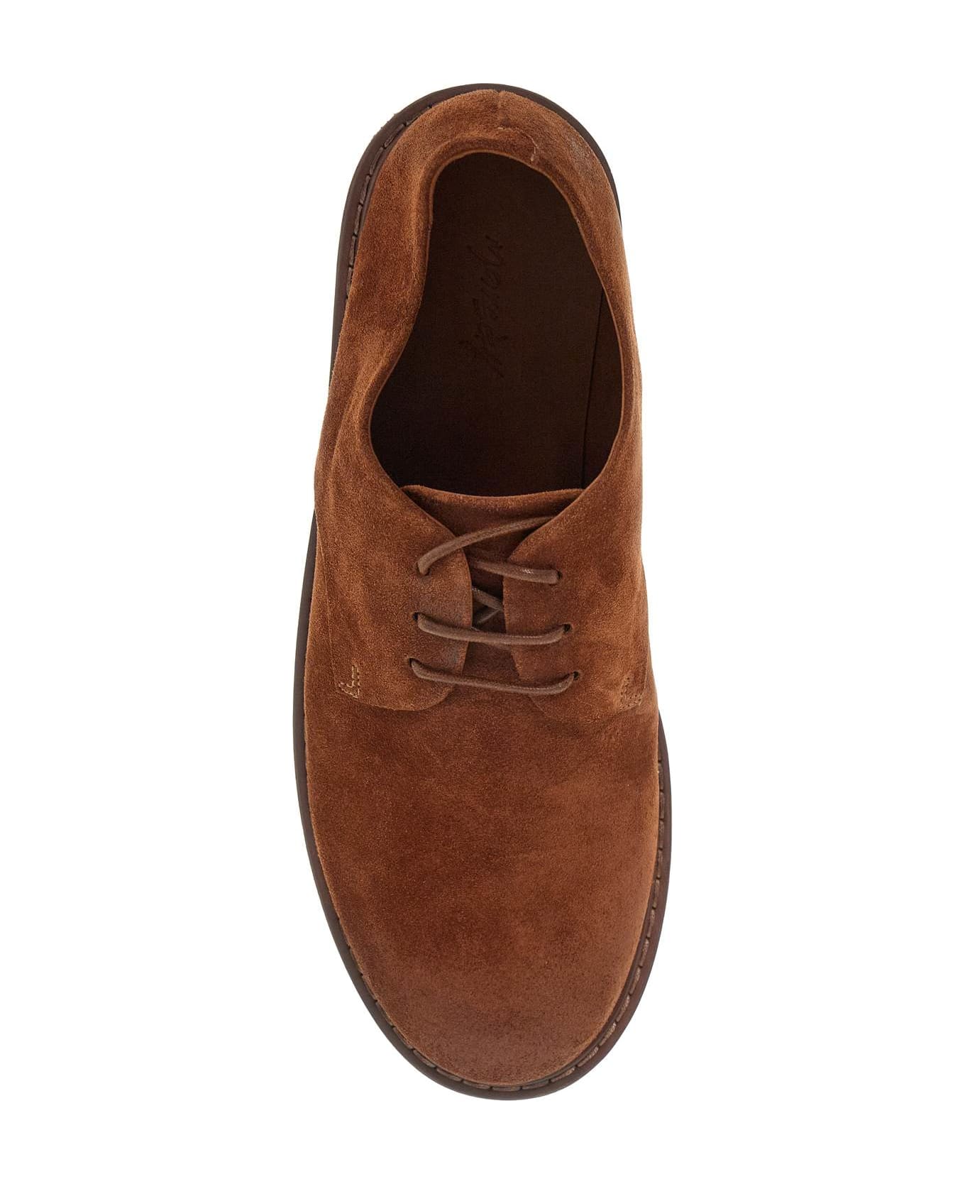 Marsell Suede Leather Lace-up Derby Shoes With - BASALTO (Brown)