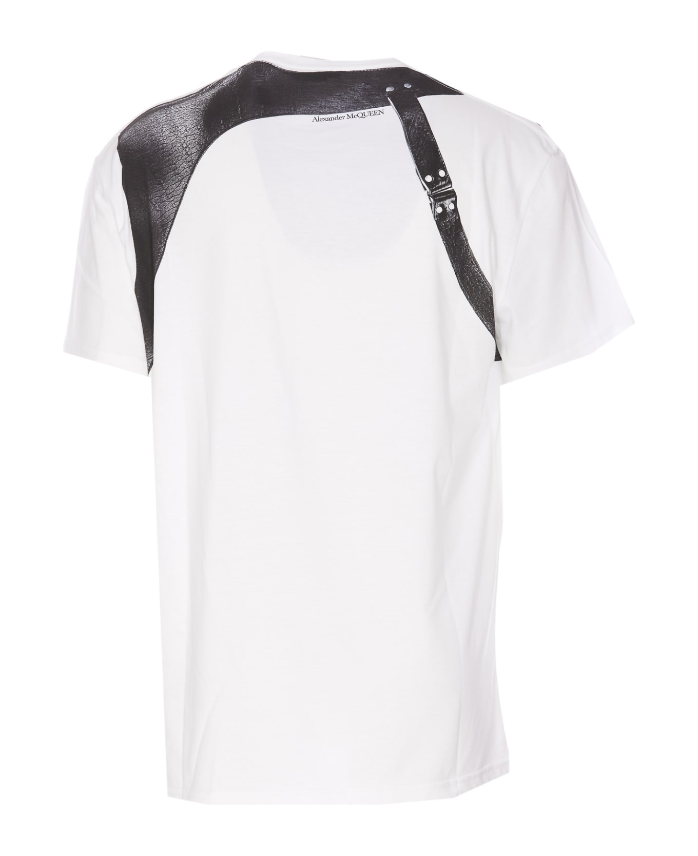 Alexander McQueen Harness T-shirt In White And Black - Bianco シャツ