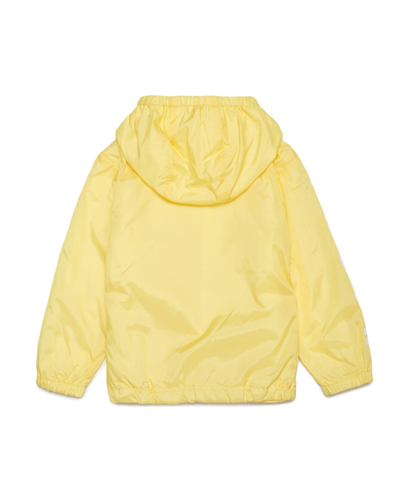 Marni Mj31b Jacket Marni Yellow Waterproof Lined Jacket With Hood, Zip And Logo On The Sleeves - Marni bow-fastening blouse