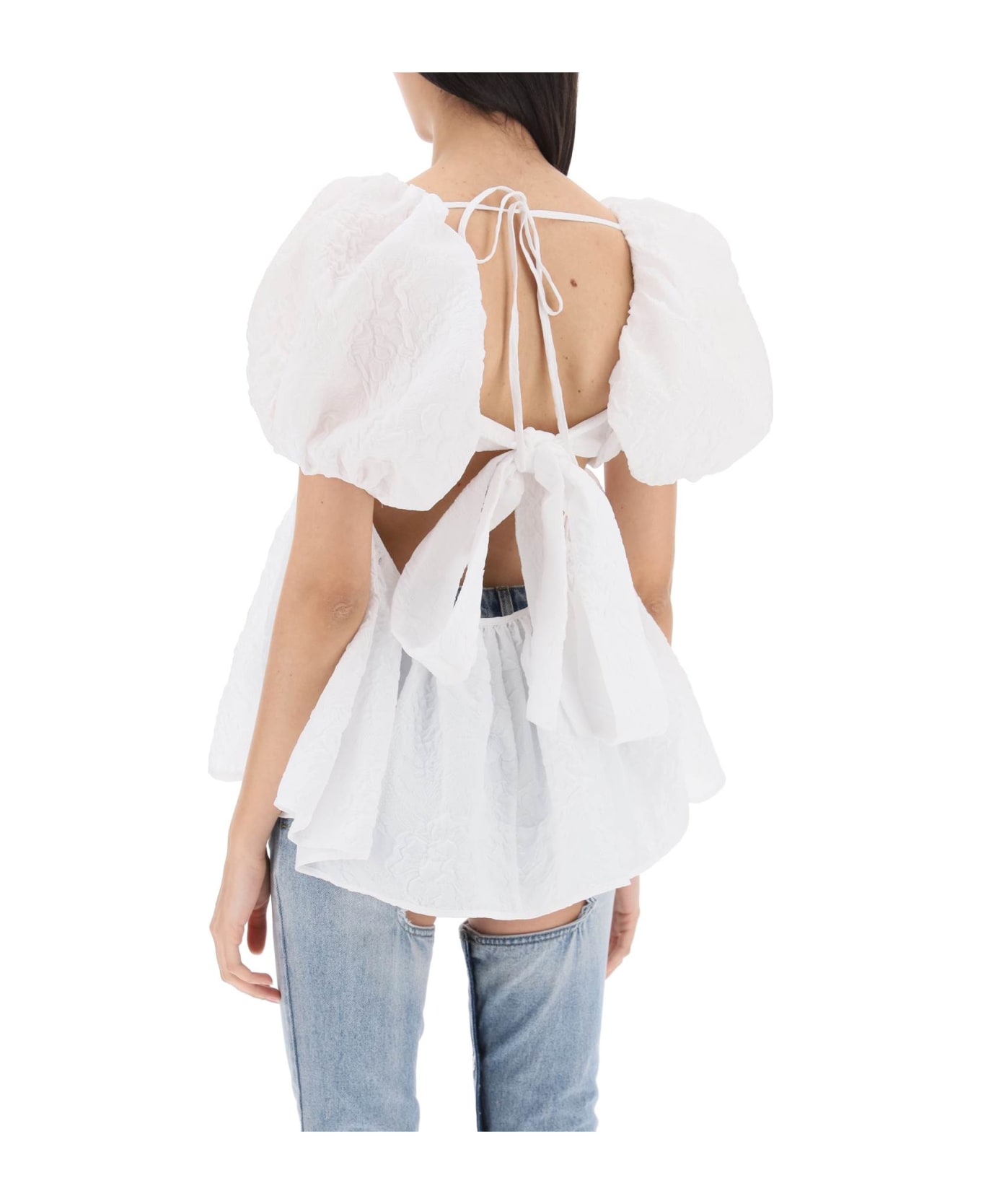 Cecilie Bahnsen 'sari' Top - WHITE (White) トップス