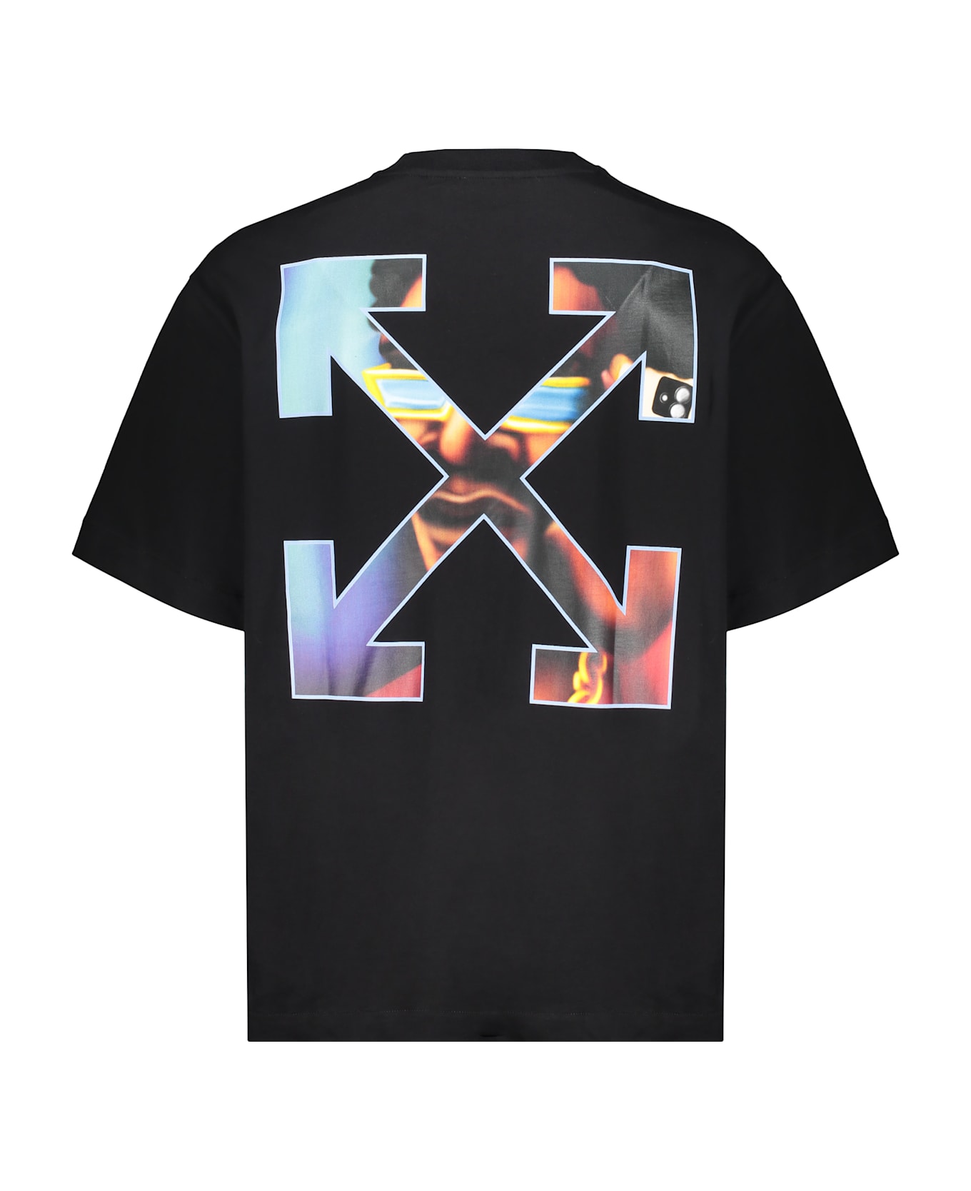Off-White Printed Cotton T-shirt - black