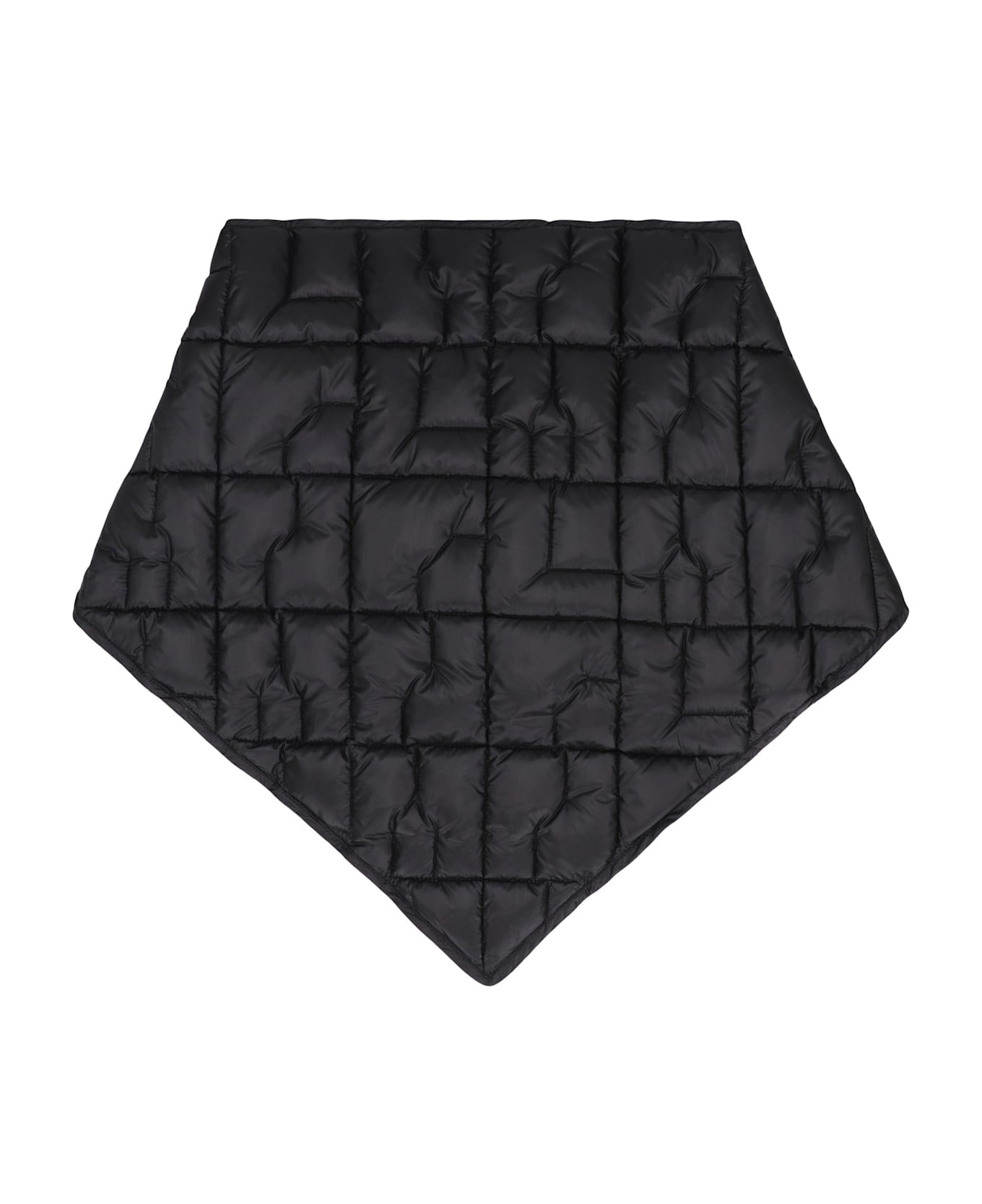 Herno Laminar Scarf In Quilted Ripstop - black