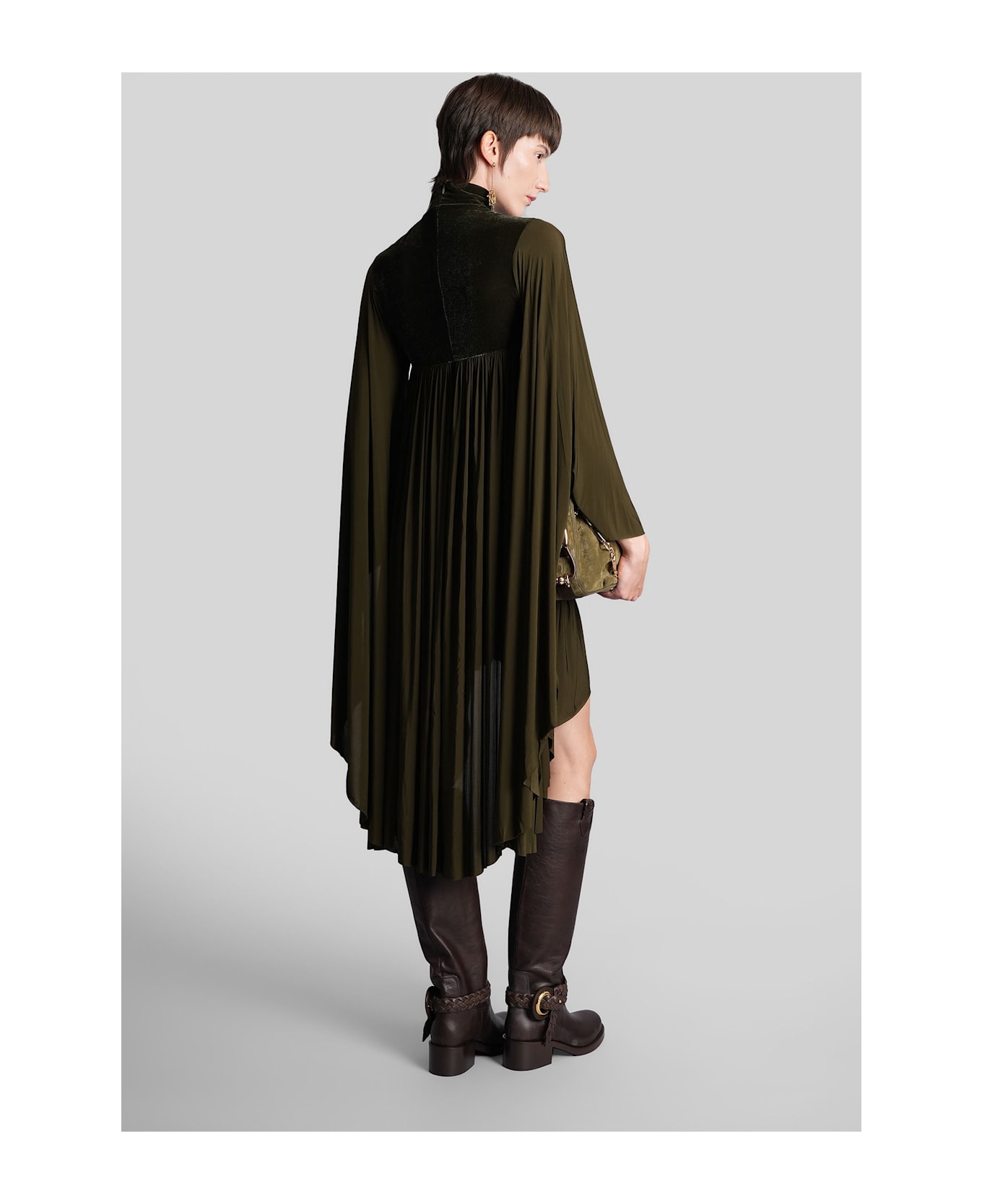 Zimmermann Mini Dress In Green Viscose - green