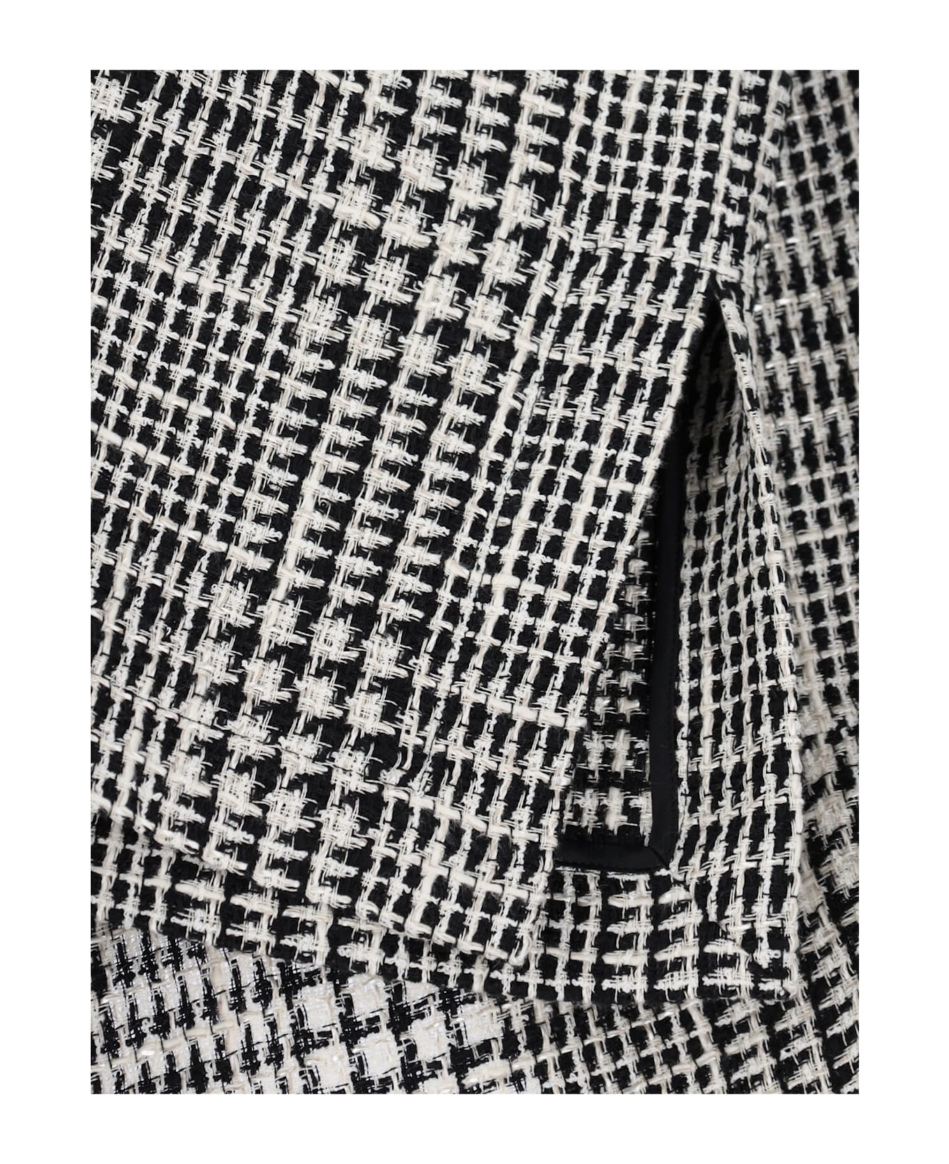 Gianluca Capannolo Houndstooth Foot Midi Dress - Black  