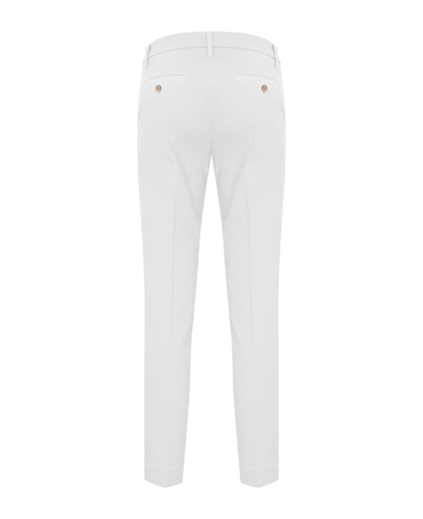 Re-HasH Gloria Capri Chino Trousers - Bianco