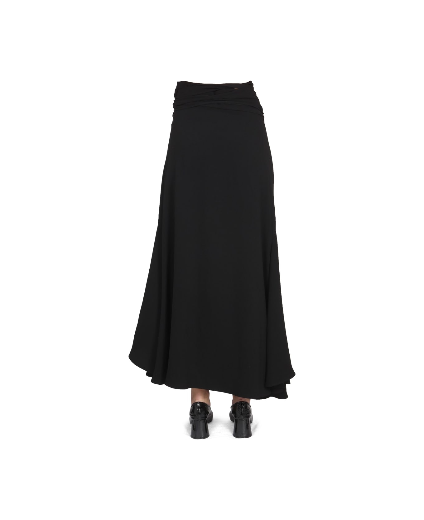 Stefano Mortari Skirt With Bow - BLACK