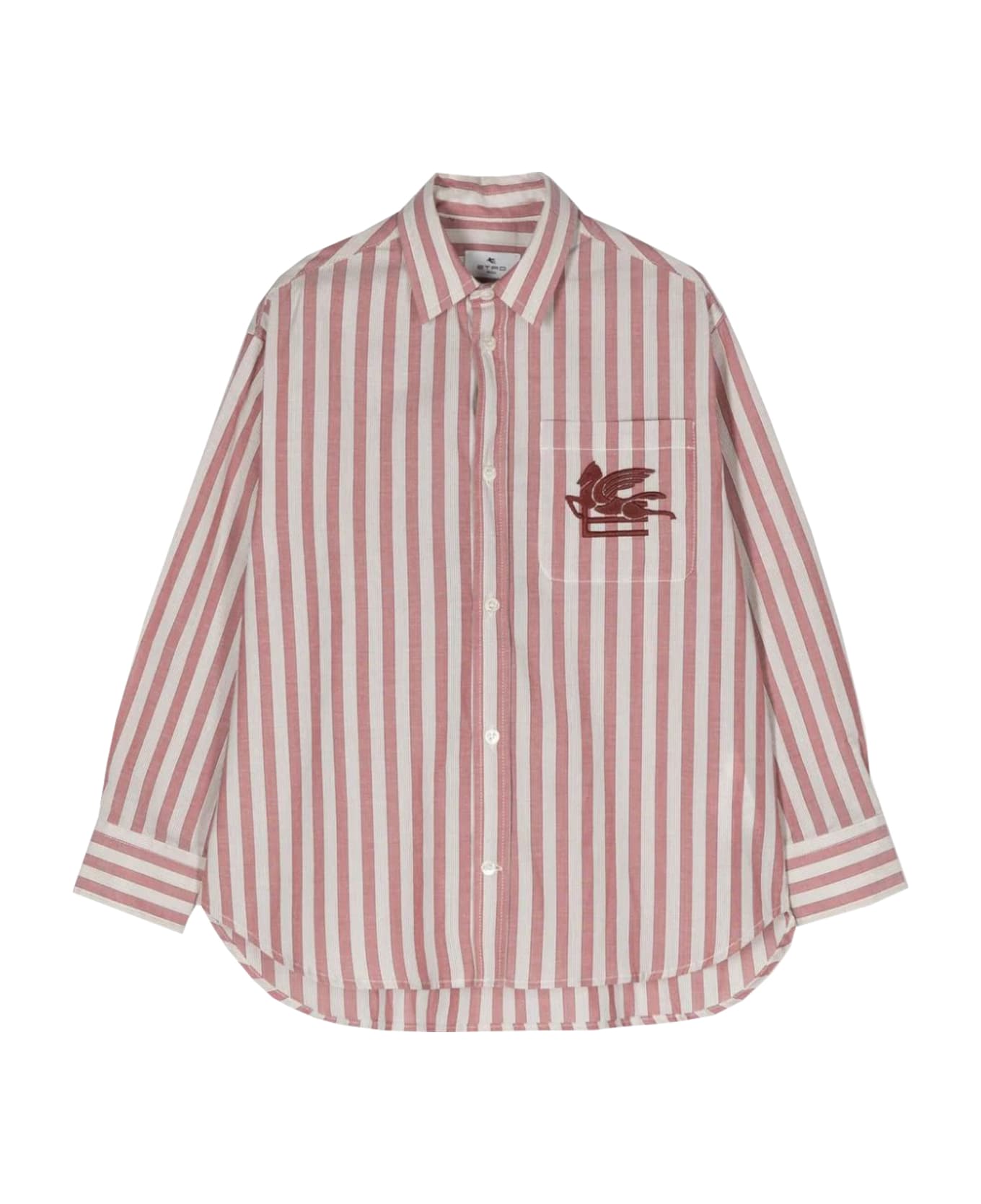 Etro Striped Shirt With Logo - Red