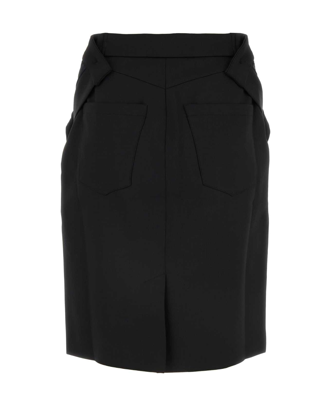 Coperni Black Stretch Polyester Blend Skirt - BLACK
