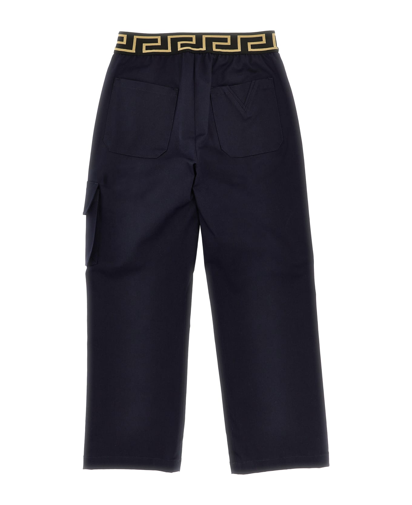 Young Versace 'greca' Pants - Blu Oro