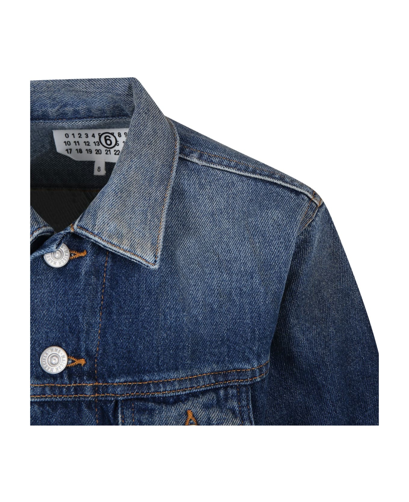 MM6 Maison Margiela Blue Jacket For Girl - Denim コート＆ジャケット
