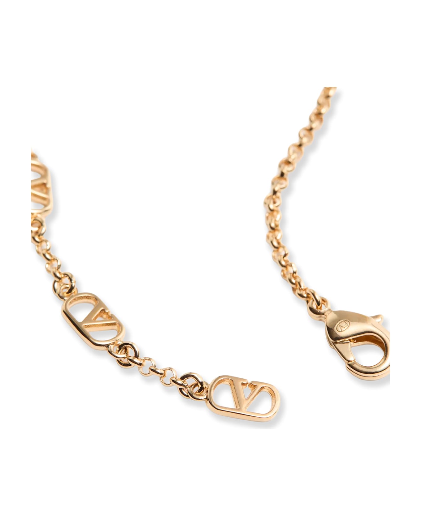 Valentino Garavani Ovalette Metal Necklace - ORO/ROSA/CREAM
