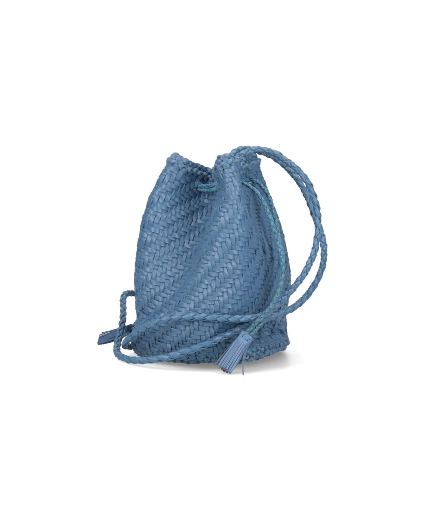 Dragon Diffusion "pompom" Bucket Bag - Light Blue