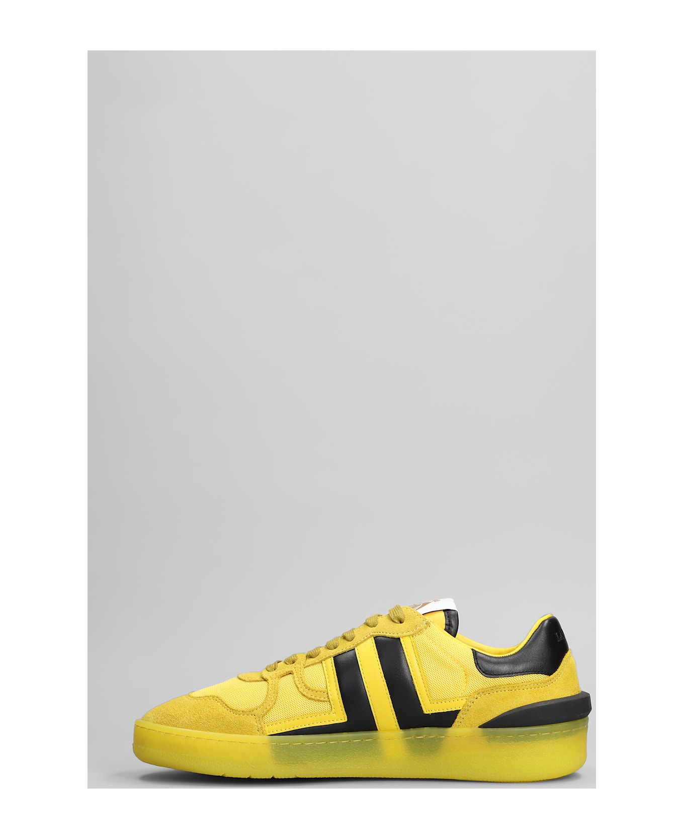 Lanvin Clay Sneakers In Yellow Suede And Fabric - yellow
