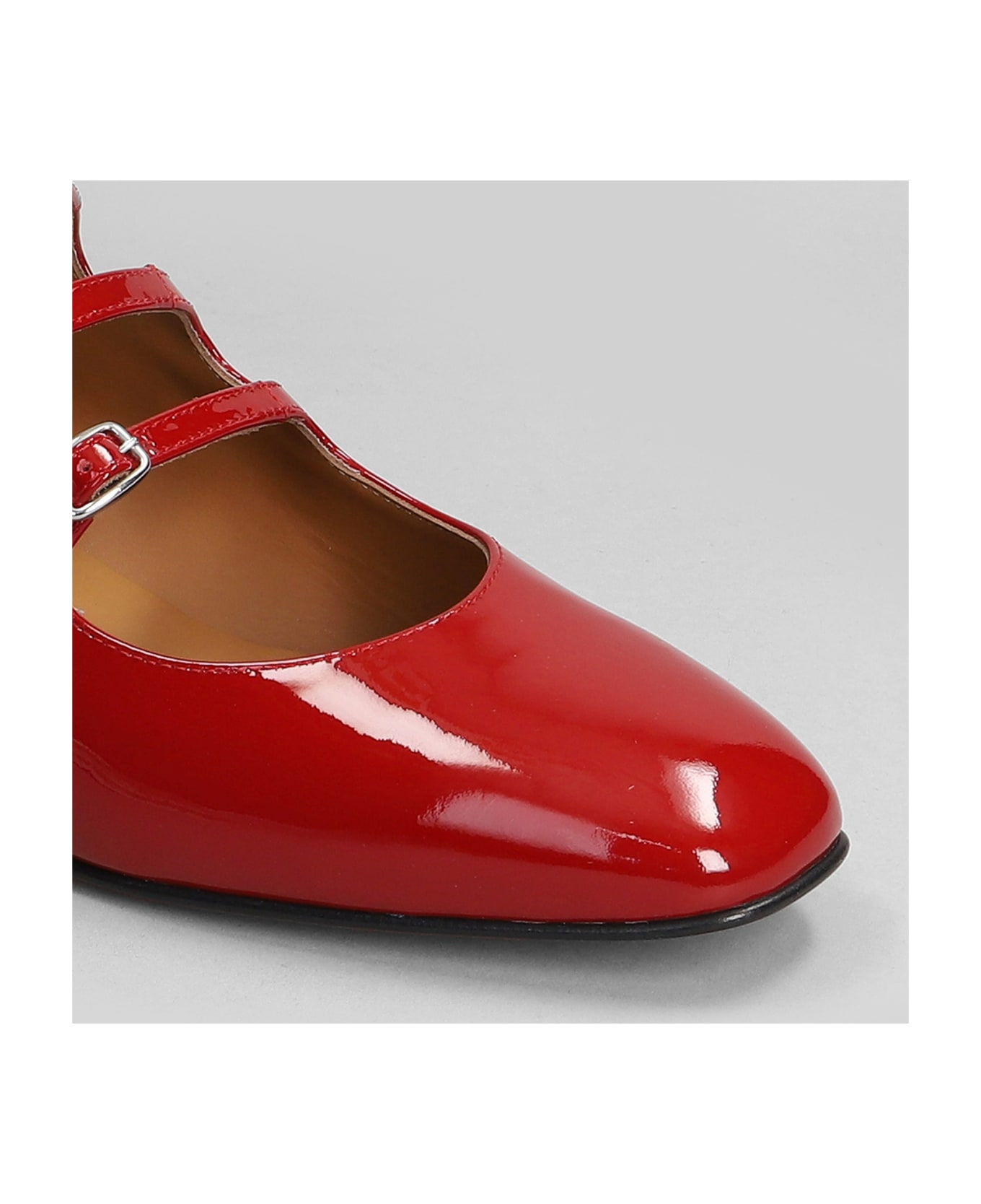 Carel Ariana Ballet Flats In Red Patent Leather - red