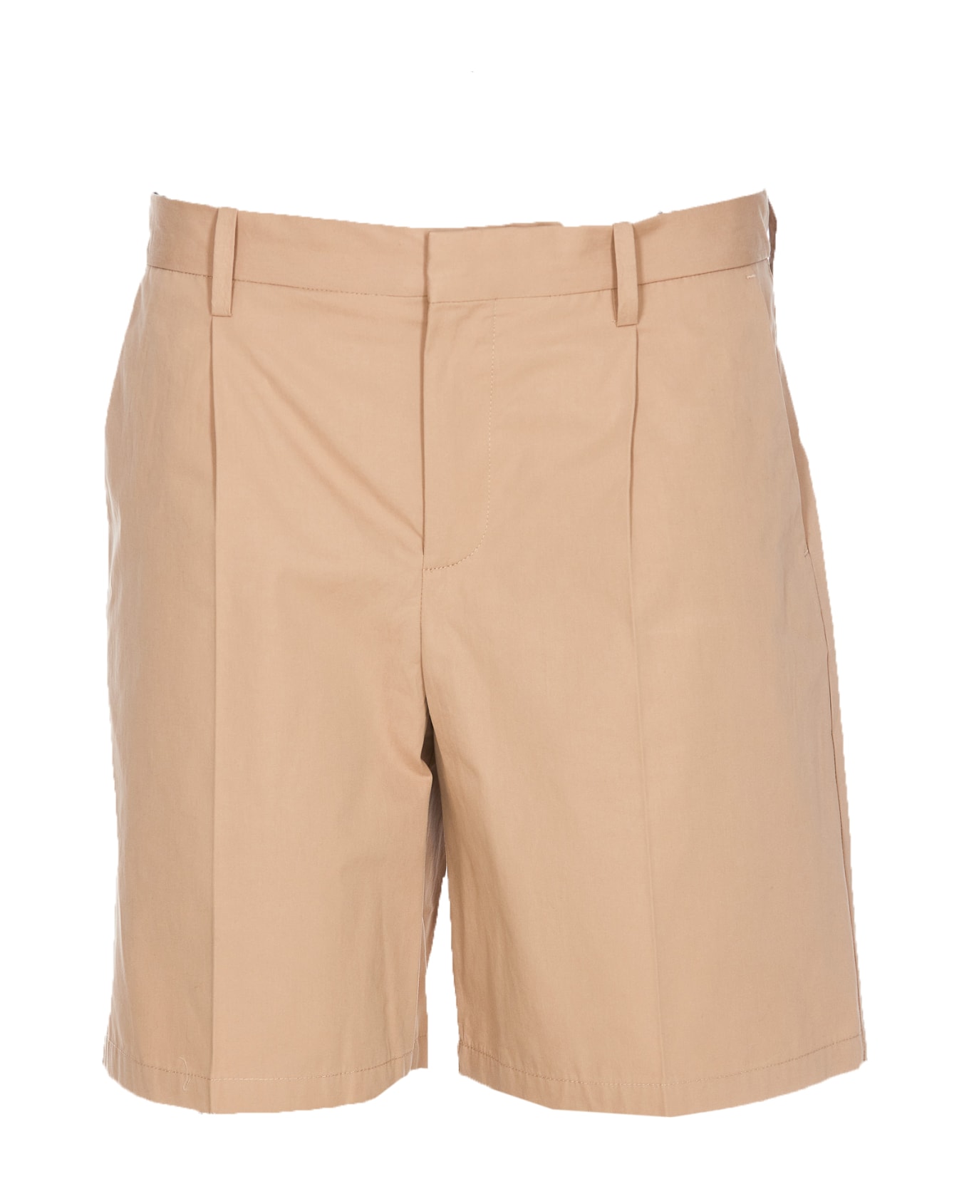 A.P.C. Cotton Shorts 'terry' - Beige Fonce
