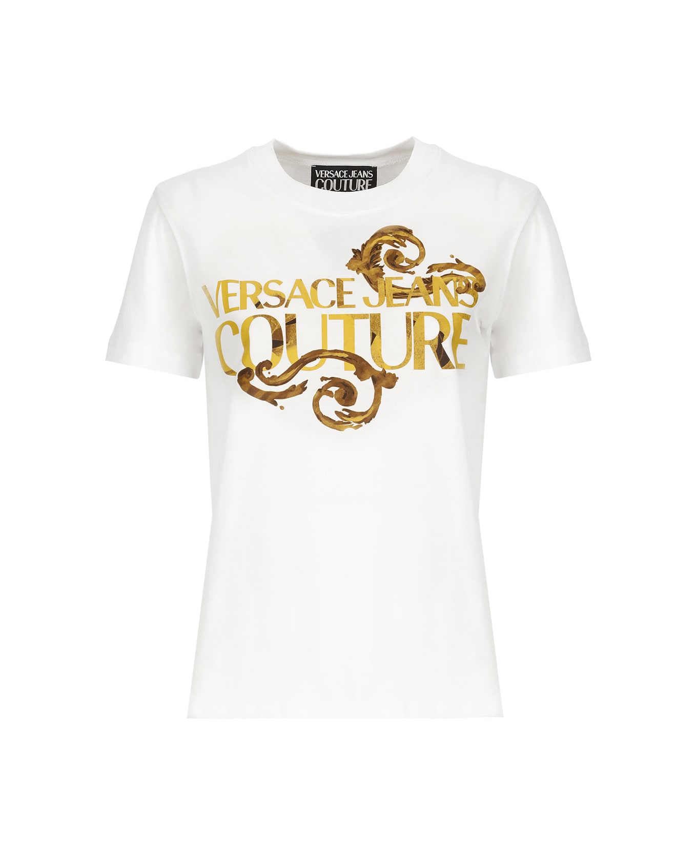 Versace Jeans Couture Logo-print Cotton T-shirt - White Tシャツ
