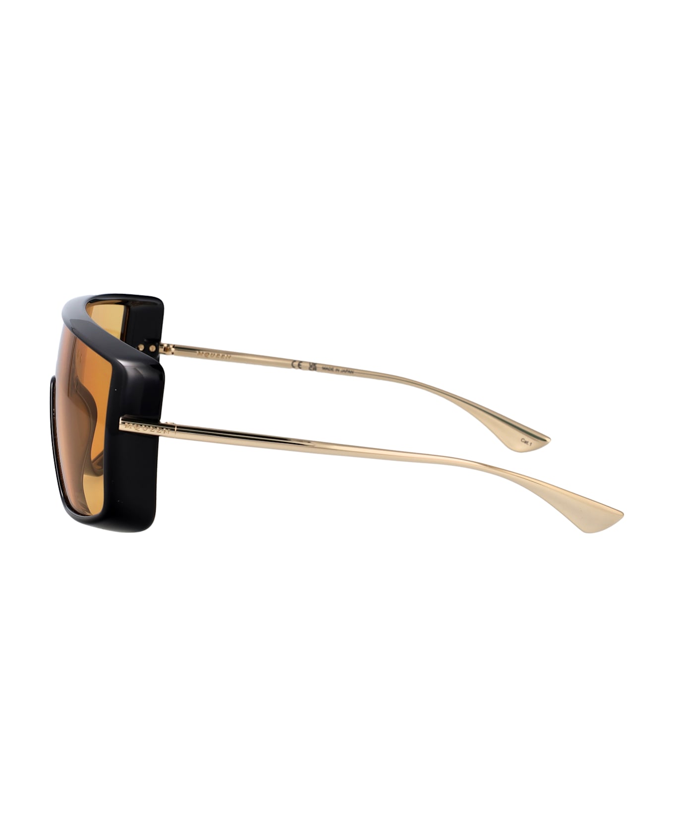 Alexander McQueen Eyewear Am0524s Sunglasses - BLACK-GOLD-ORANGE