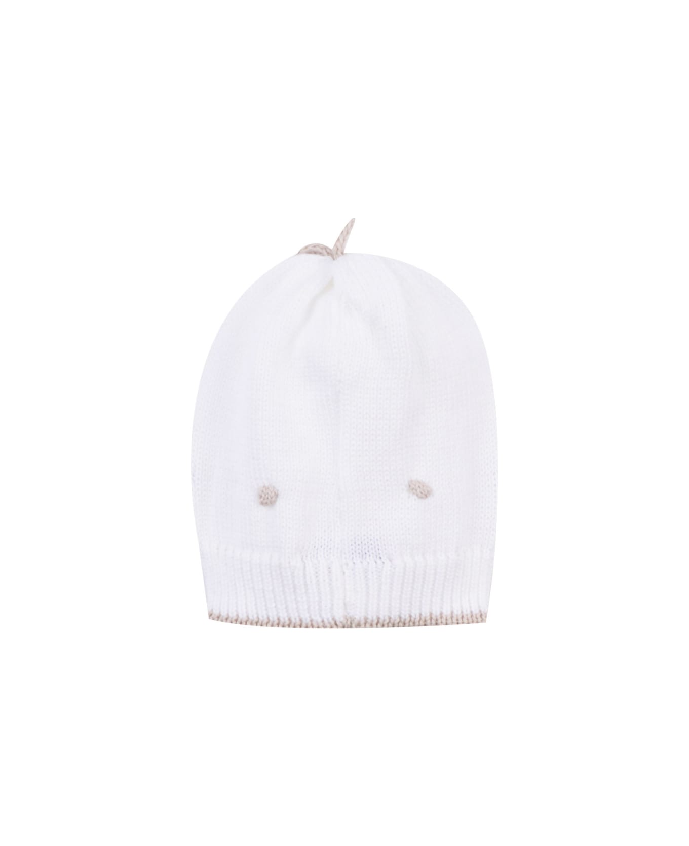 Piccola Giuggiola Cotton Knit Hat - White アクセサリー＆ギフト
