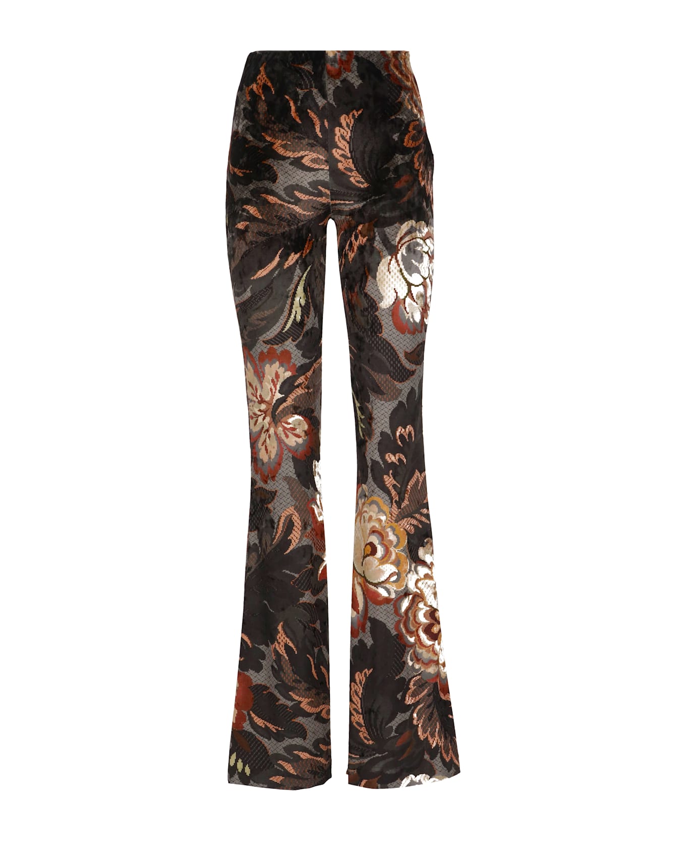 Etro Floral Printed Chenille Trousers - Multicolour