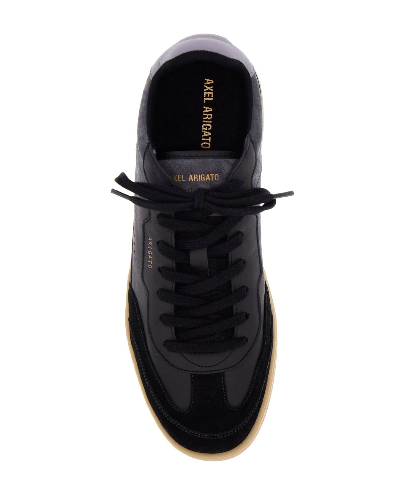Axel Arigato Black Low Sneakers In Eco-friendly Leather And Suede With Beige Sole - BLACK GUM (Black)