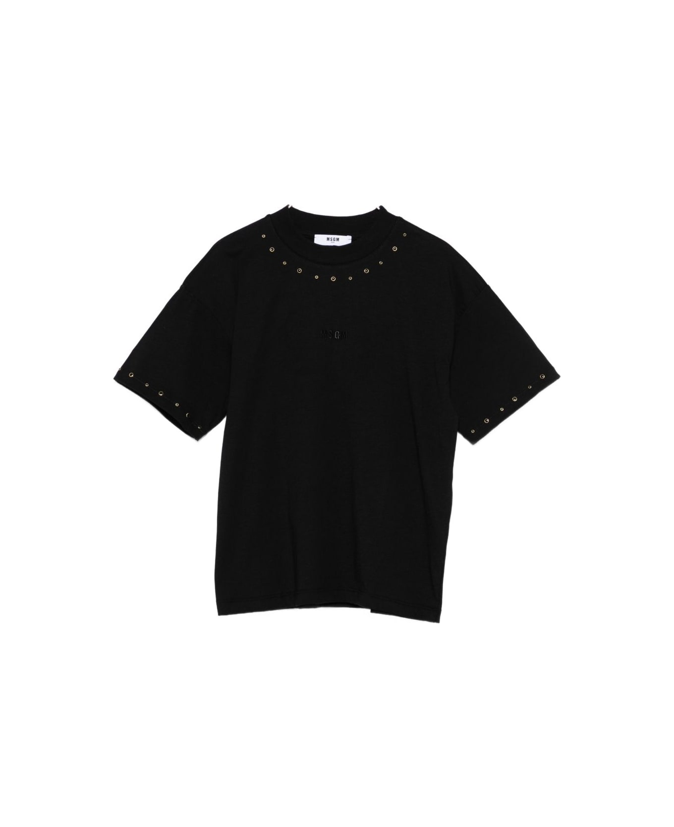 MSGM Kids Studded T-shirt - Black