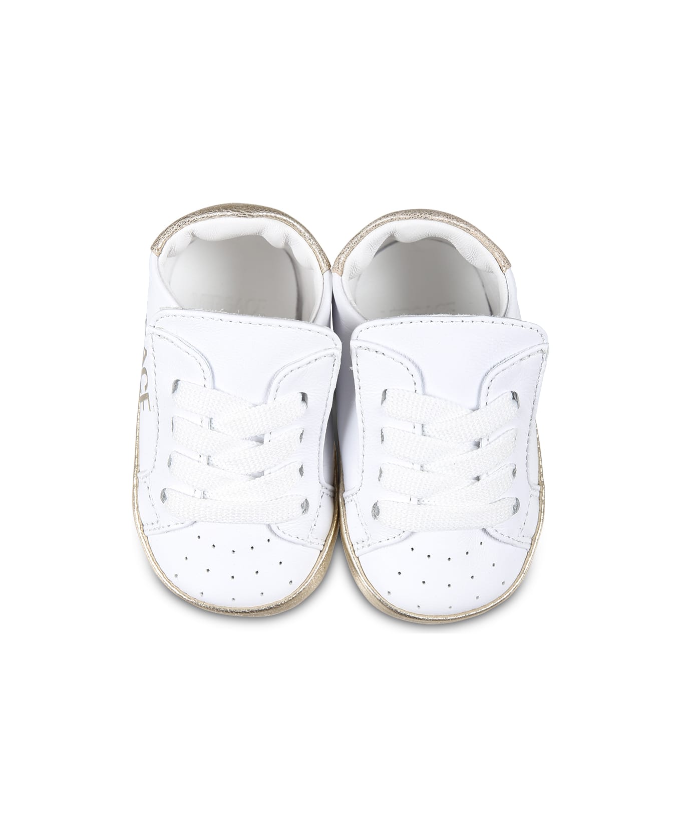 Versace White Sneakers For Babykids With Logo - White