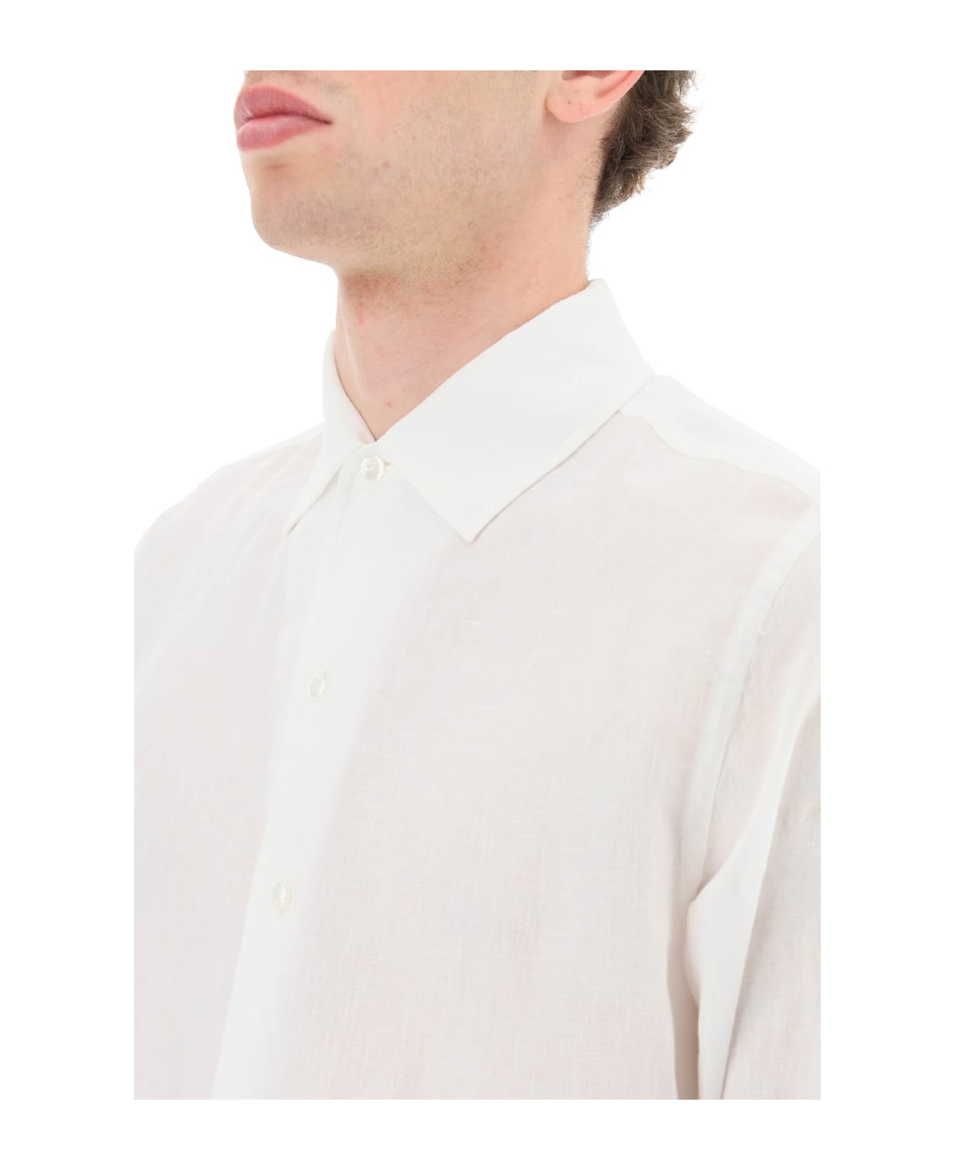 Agnona Classic Linen Shirt - WHITE (White)