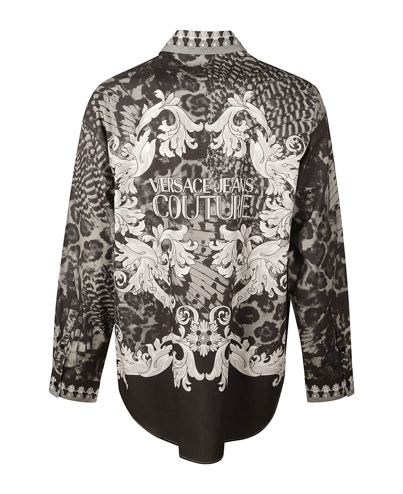 Versace Jeans Couture Pattern Logo Print Shirt - Black