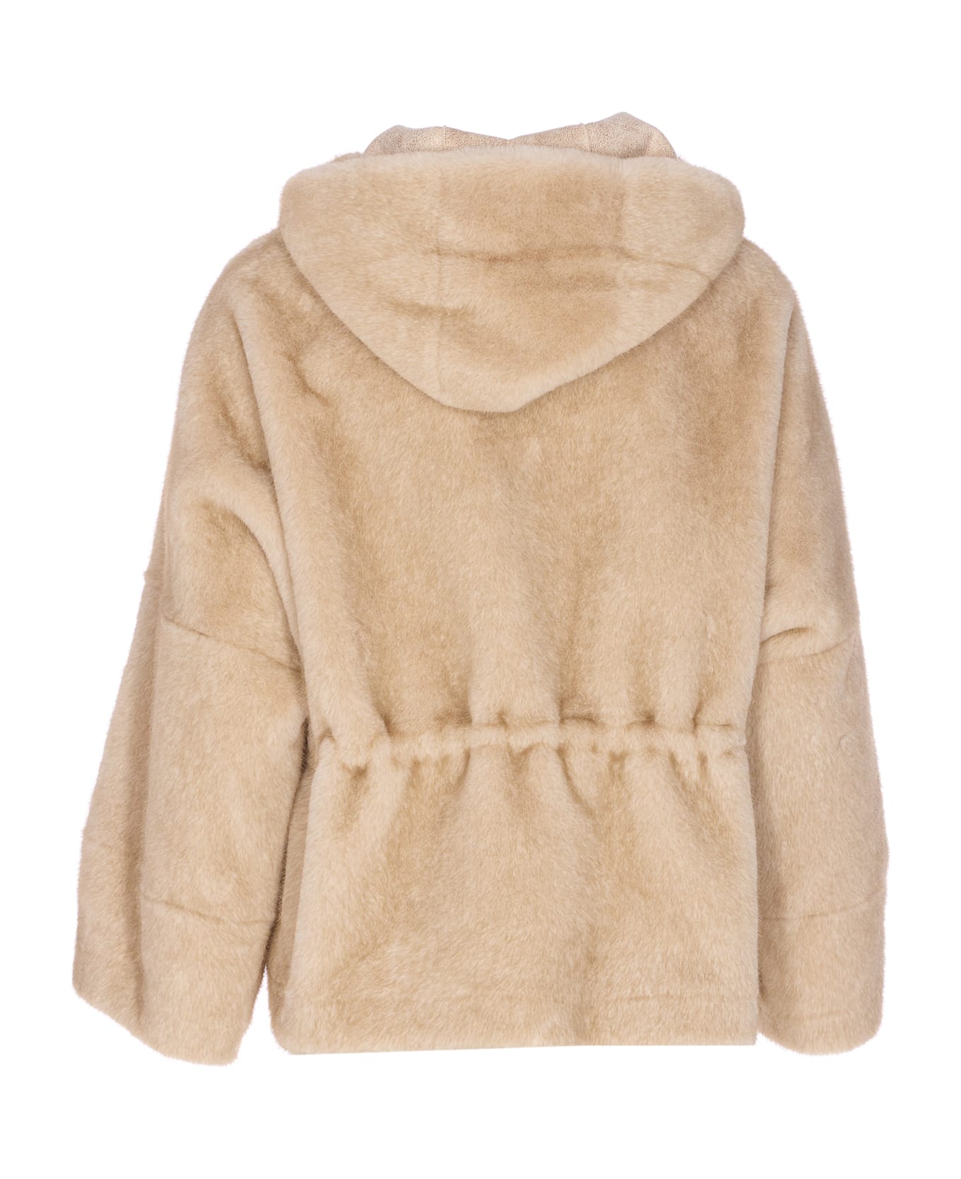 Valentini 1972 Eco Fur Mink Coat - Beige