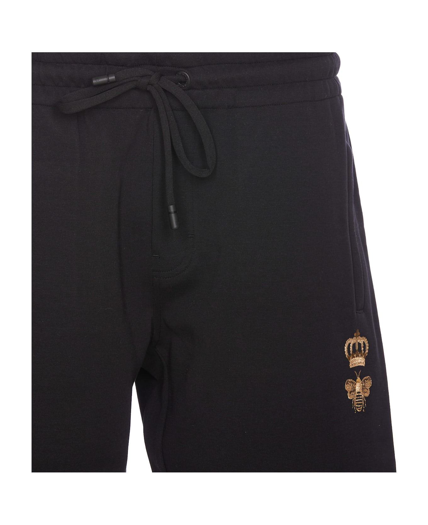 Dolce & Gabbana Embroidered Jogging Shorts - Black