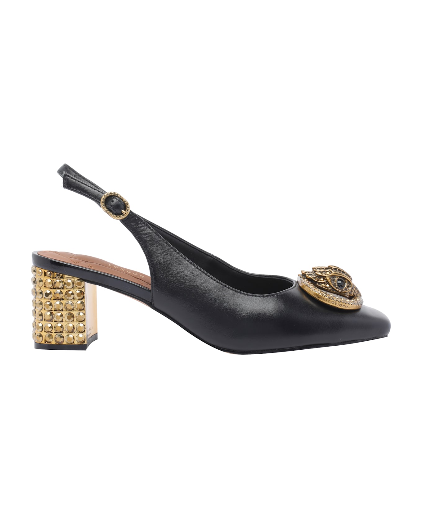 Kurt Geiger Chelsea Block Slingback - Black