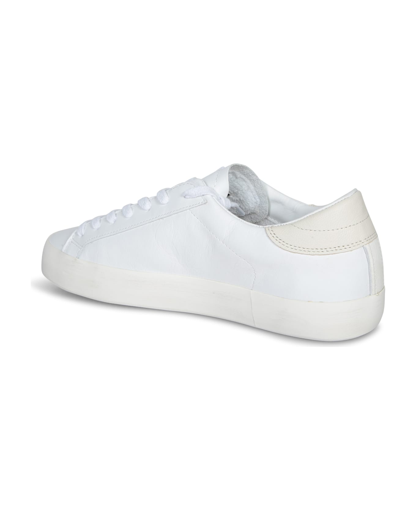 D.A.T.E. Hill Low Calf White Sneakers - White