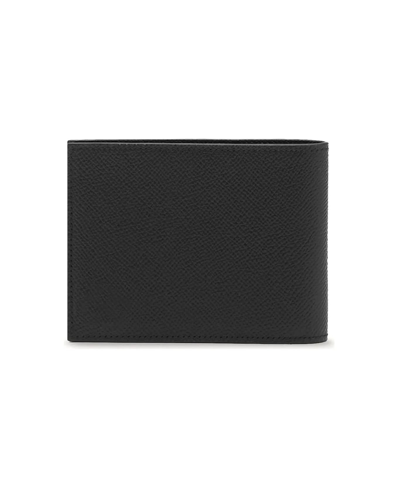 Ferragamo Gancini Bi-fold Leather Wallet - BLACK
