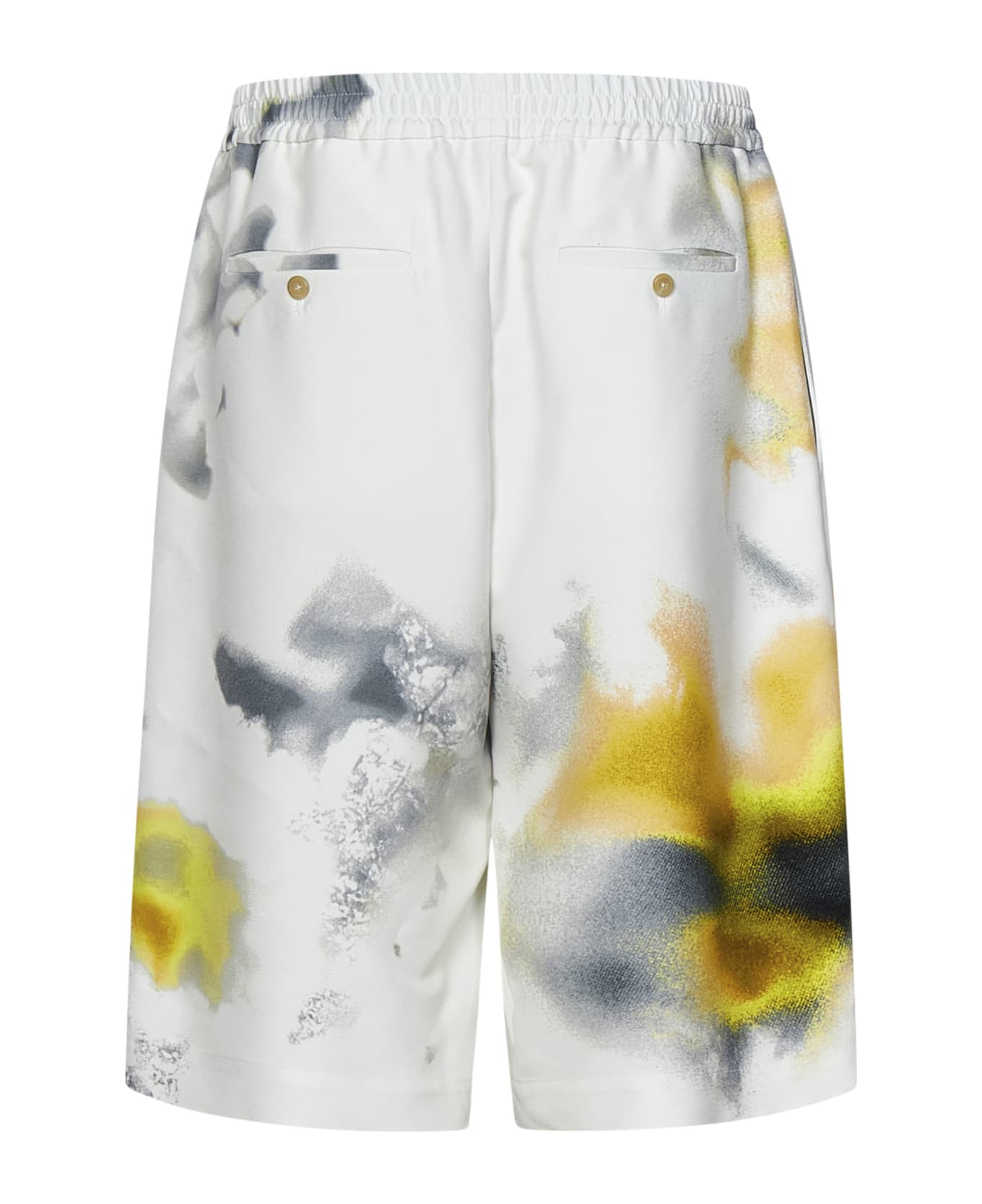 Alexander McQueen Obscured Flower Shorts - White